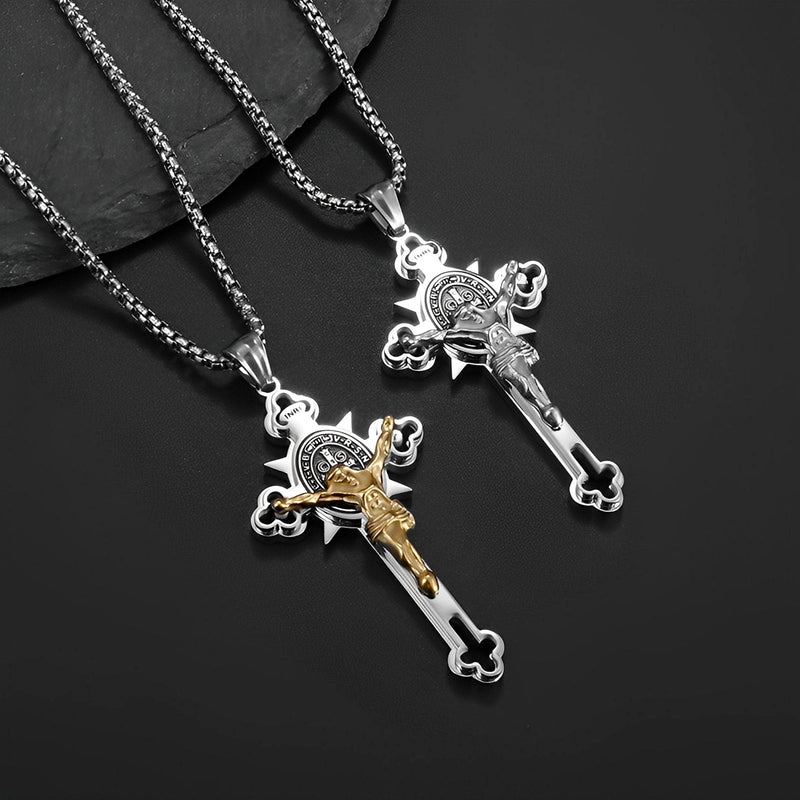 Colar Cruz de São Bento Suprema - Compre 1, leve 2 [Compre 1 Colar e Receba o 2º Totalmente Grátis]